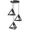 Quickway Imports Modern 3 Bulb Triangle Shapes Ceiling Hanging Light Fixture, Black Chandelier QI004571.TR - alternate 5